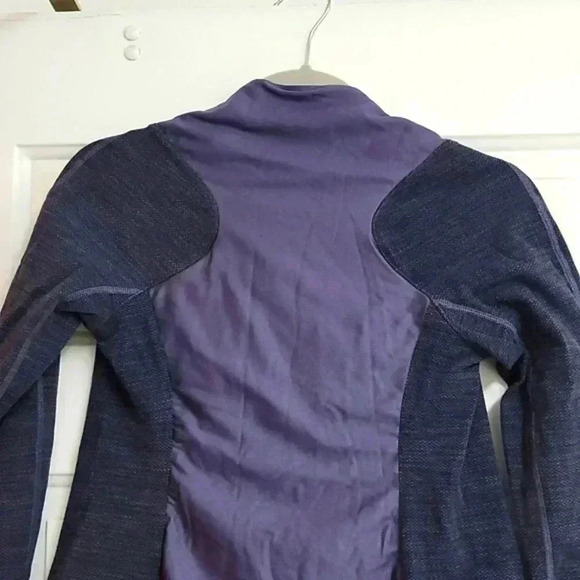 Lululemon Purple Asymmetrical Moto Jacket Full Zip Pockets - Picture 6 of 9
